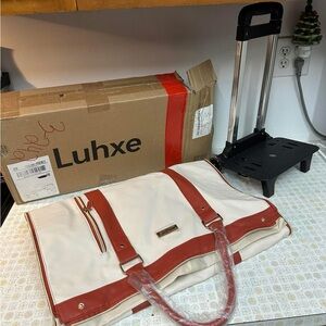 White and Red Travel Bag